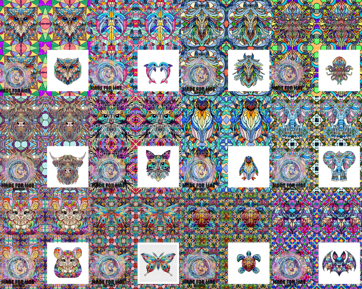 Stained Glass Creatures Bundles