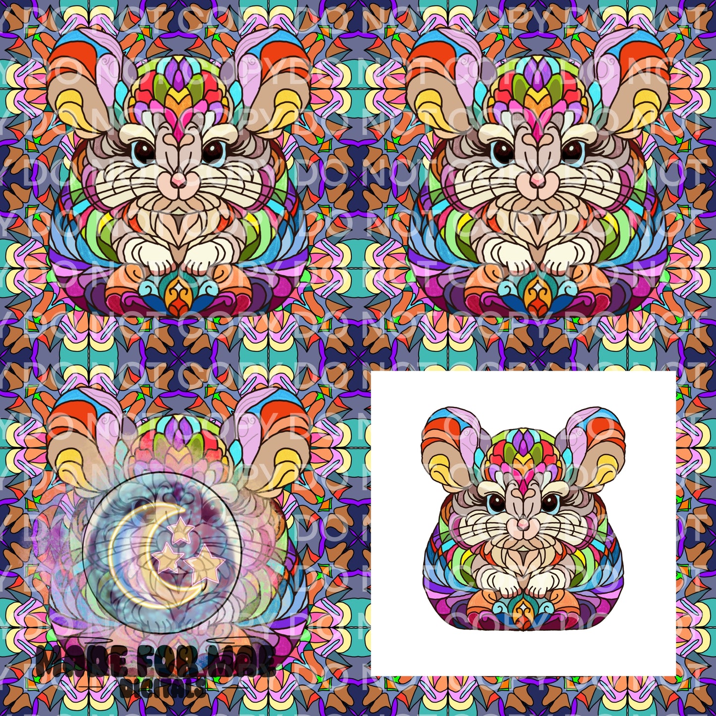 Stainglass Creatures- Chinchilla