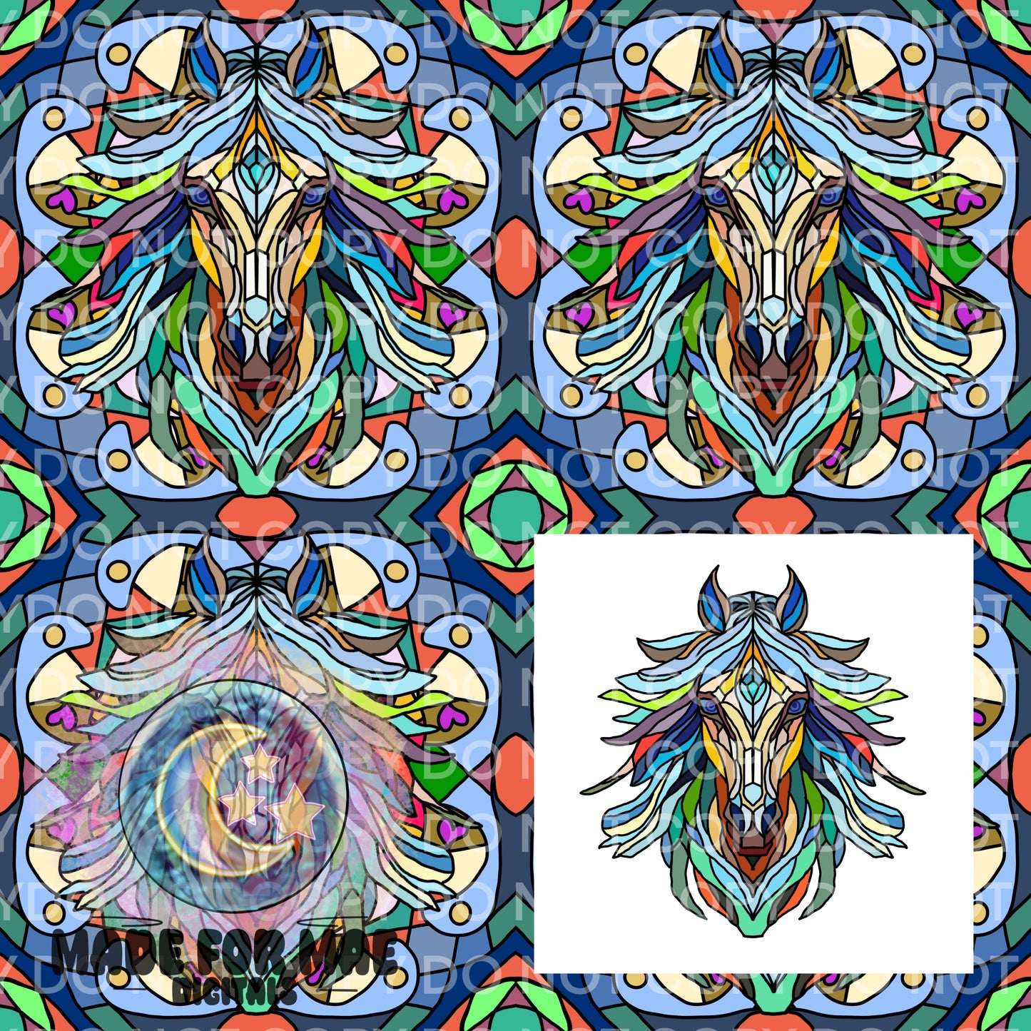 Stainglass Creatures- Horse