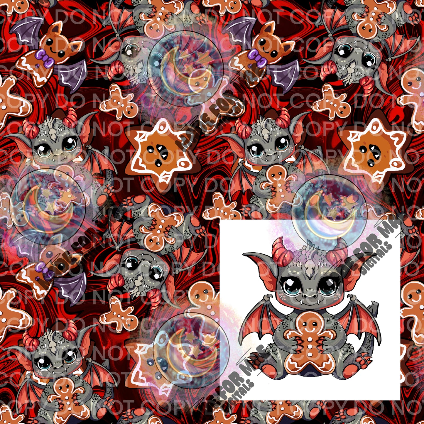 Gargoyle Cookies ( Black & Red )