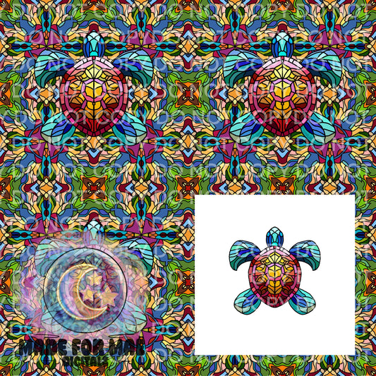 Stainglass Creatures- Turtle