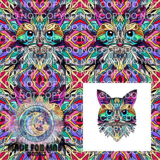 Stainglass Creatures- Cat